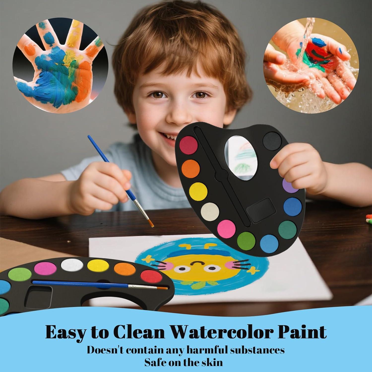 Juego de Pintura Acuarela OSIMIG 24 Paquetes 12 Colores Lavables