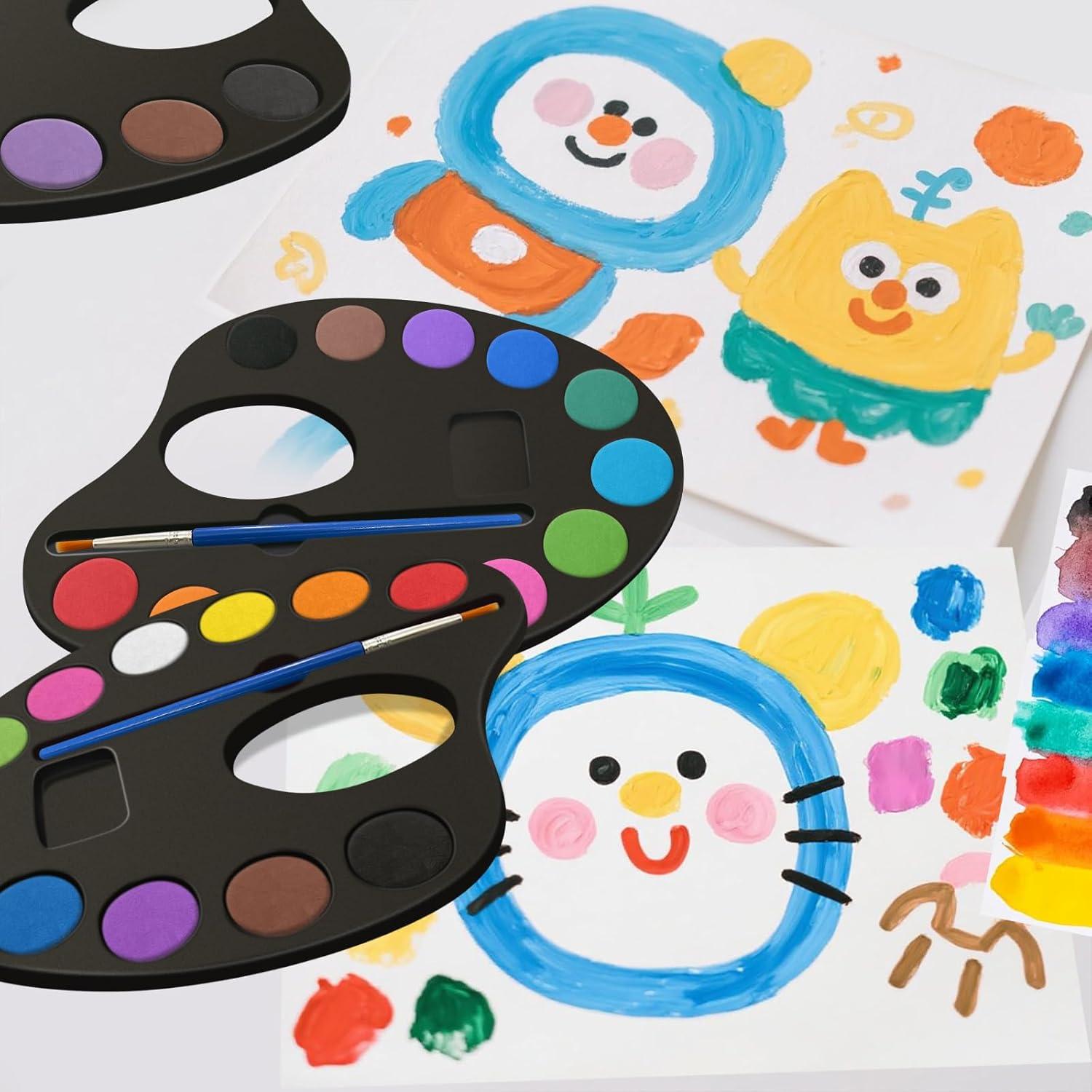 Juego de Pintura Acuarela OSIMIG 24 Paquetes 12 Colores Lavables