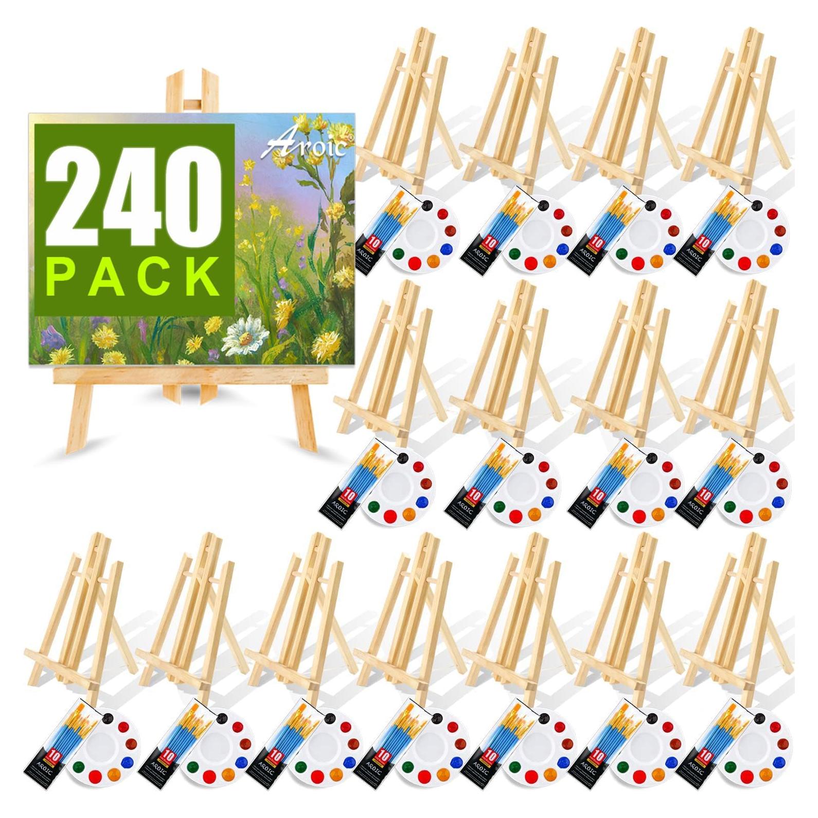 Juego de Pintura AROIC 240 PCS con Caballetes y Pinceles