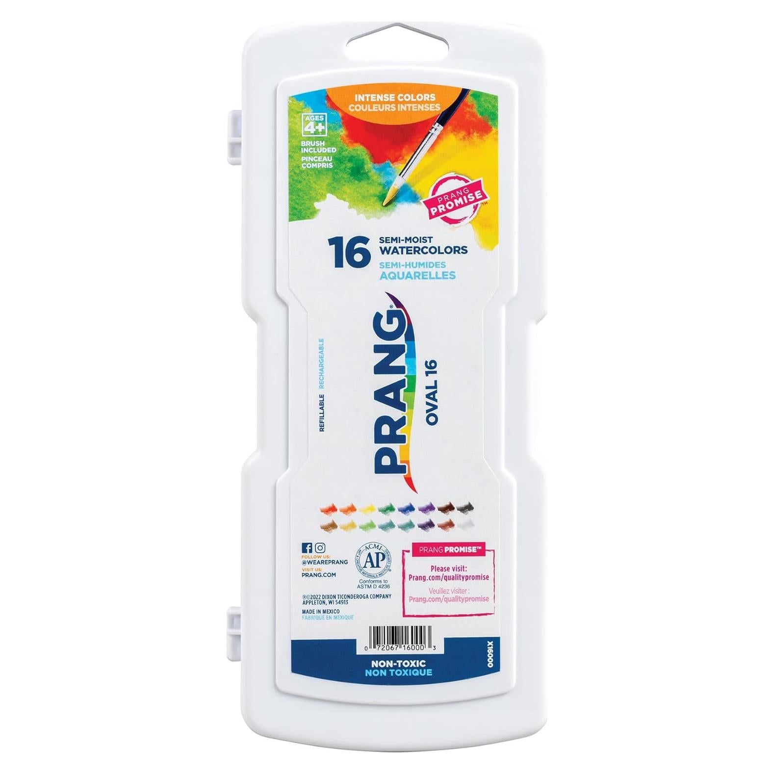 Juego de Pintura Acuarela Prang 16 Colores No Tóxicos