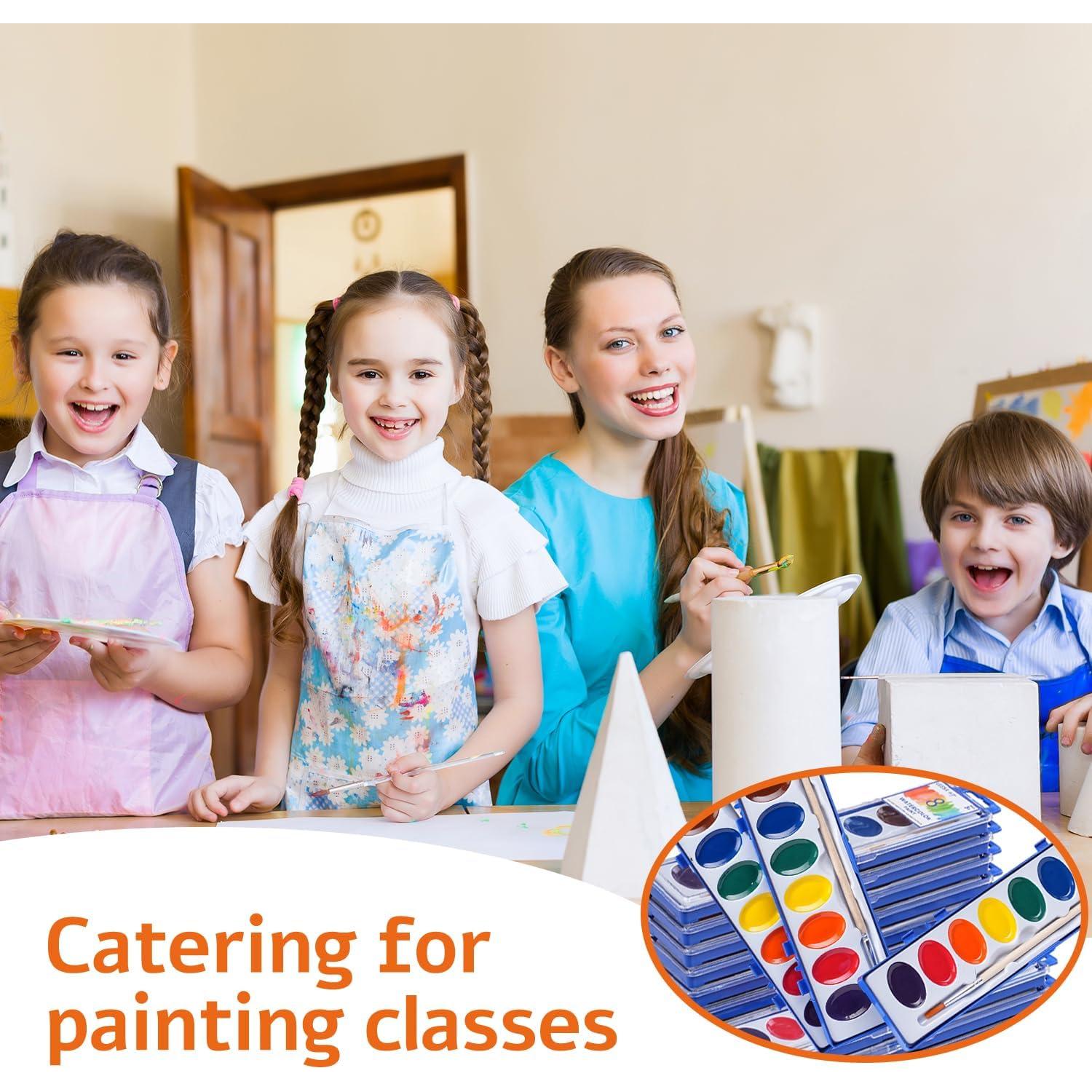 Juego de Pinturas Acuareladas VEESA 24 Piezas Lavables 8 Colores