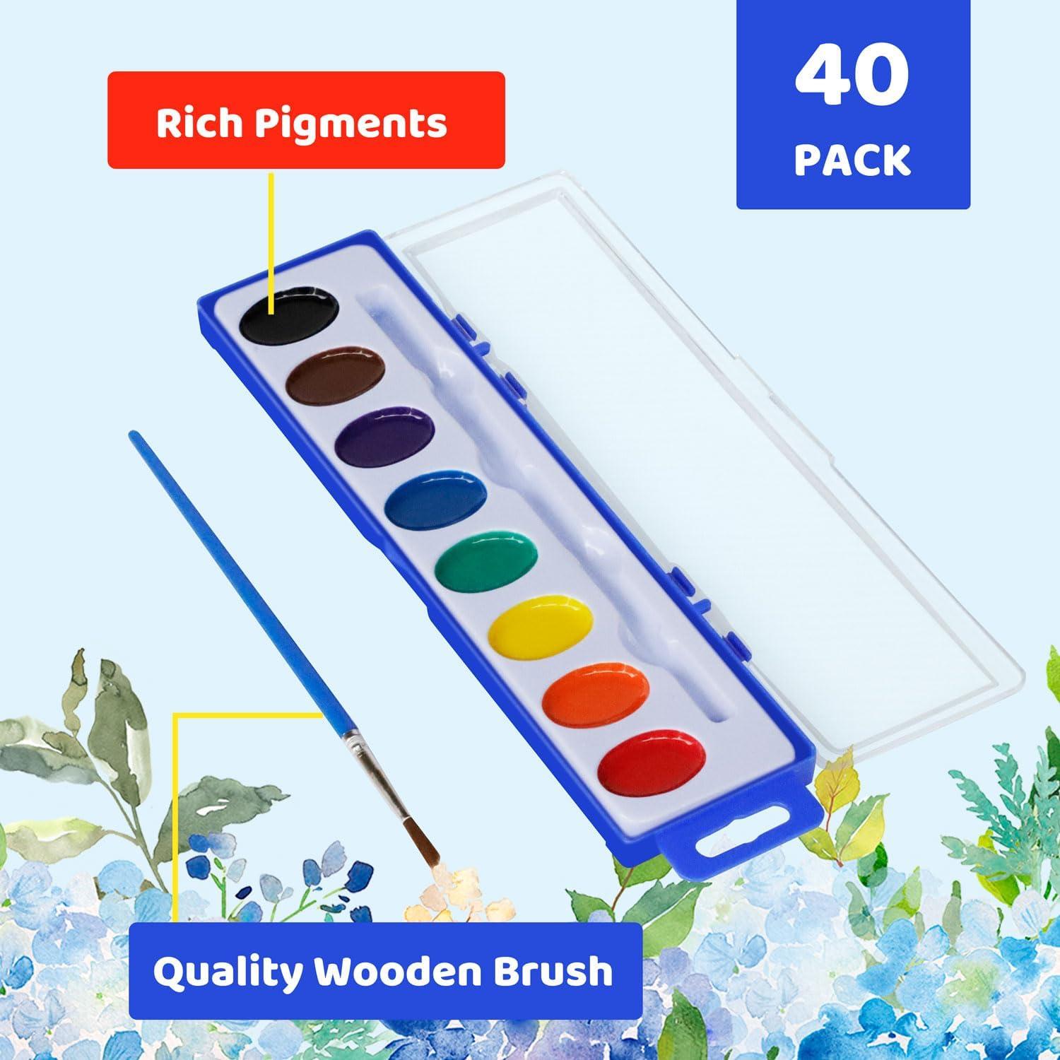 Set de Pintura Acuarela KMLYDGS 40 Paquetes para Niños