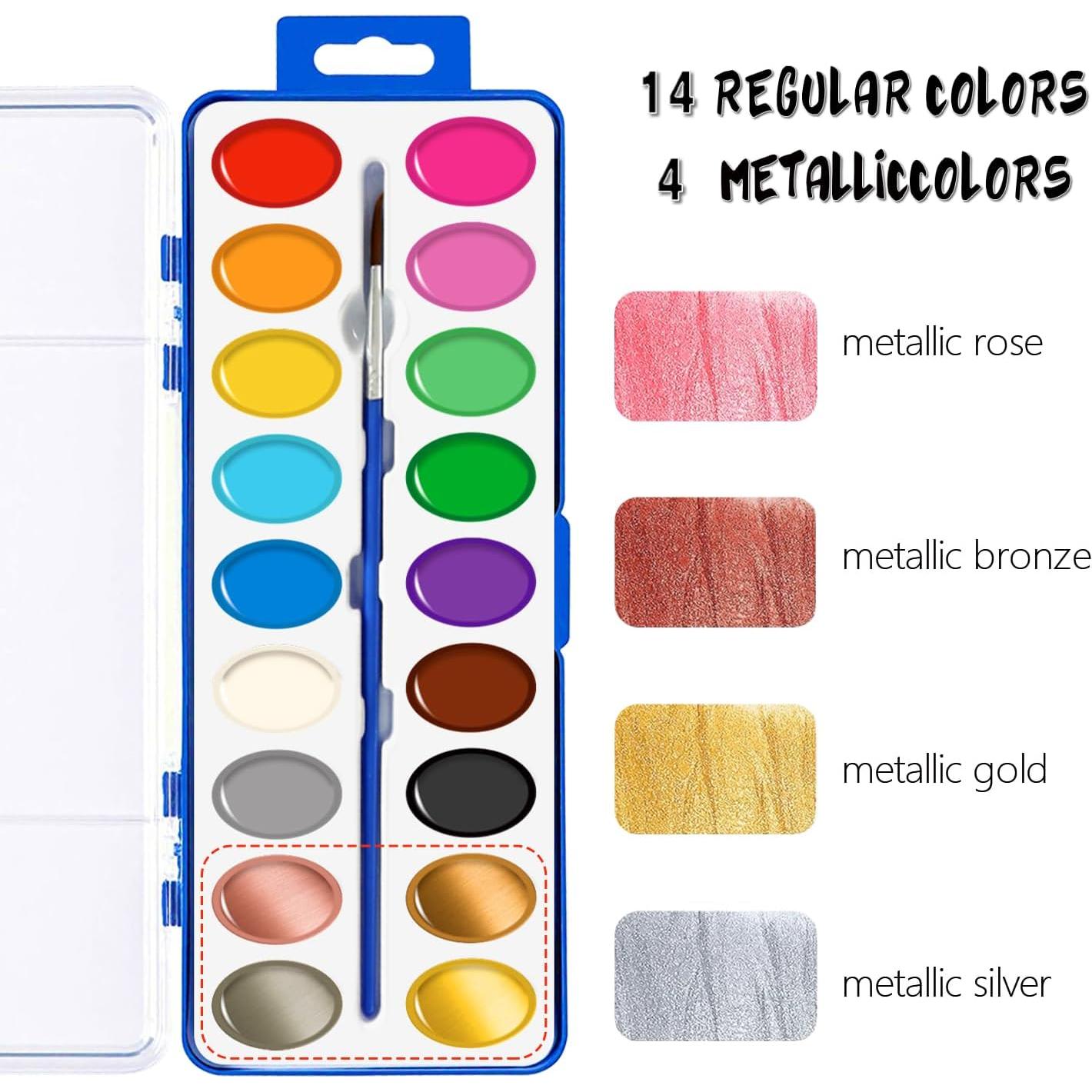 Set de Pintura Acuarela REALART 18 Colores 24 Unidades