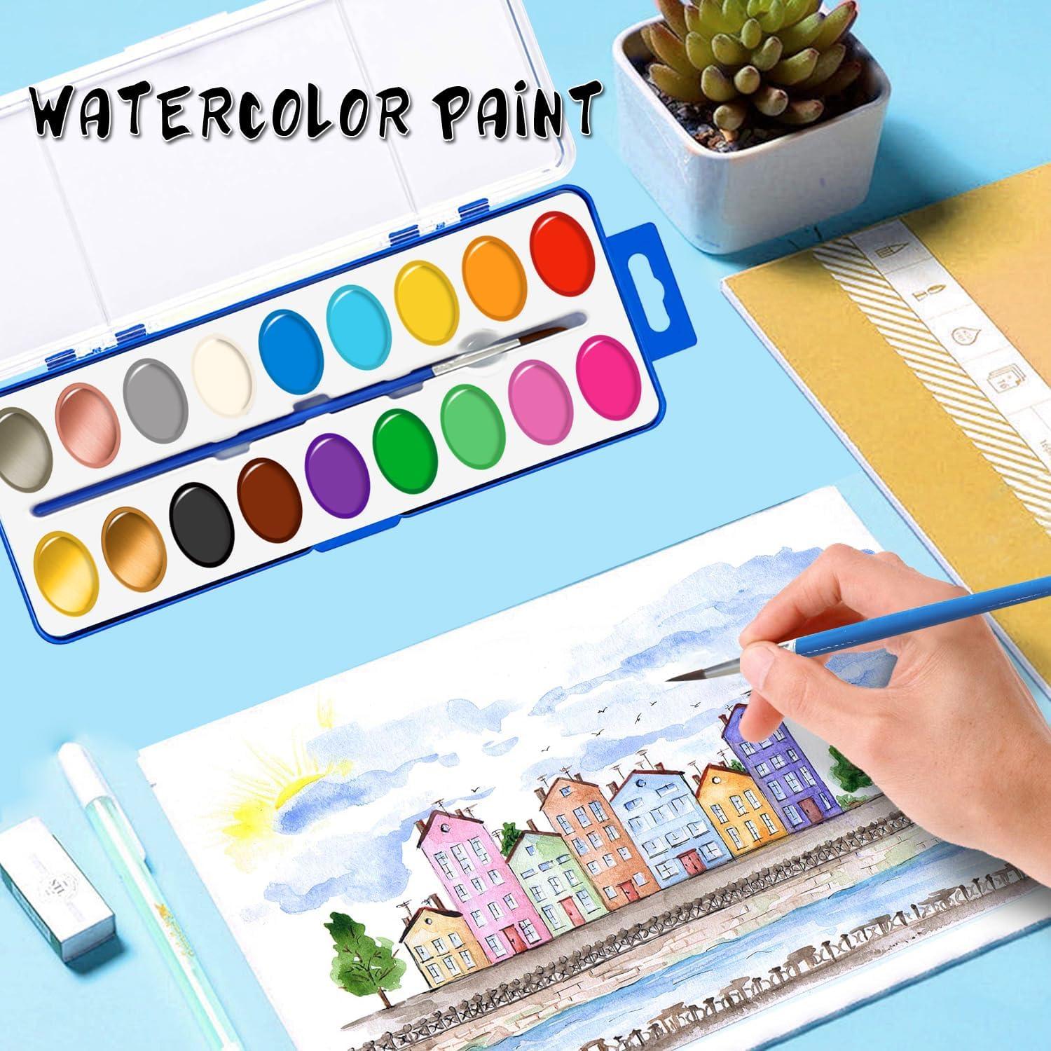 Set de Pintura Acuarela REALART 18 Colores 24 Unidades