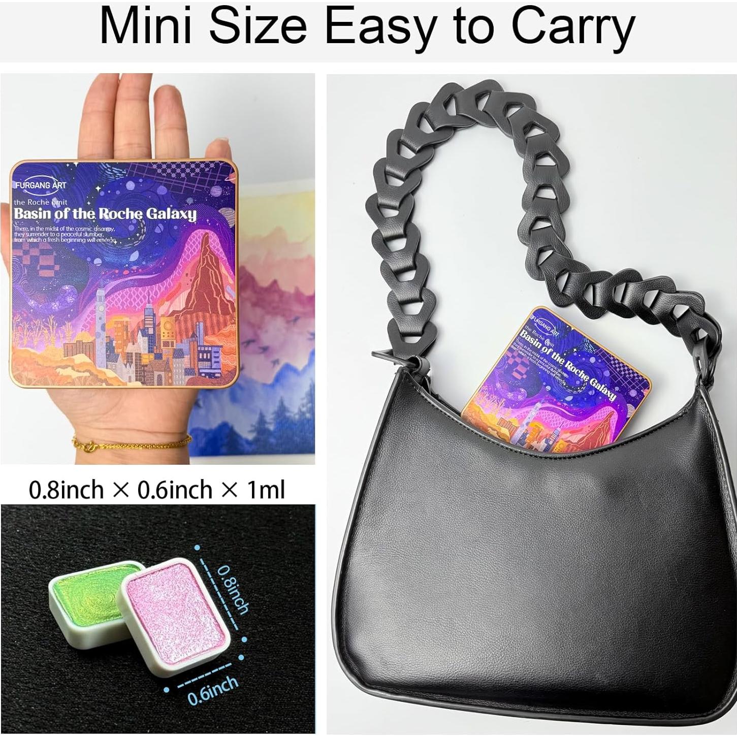 Set de Pinturas Acuareladas Metálicas FURGANG ART 30 Colores