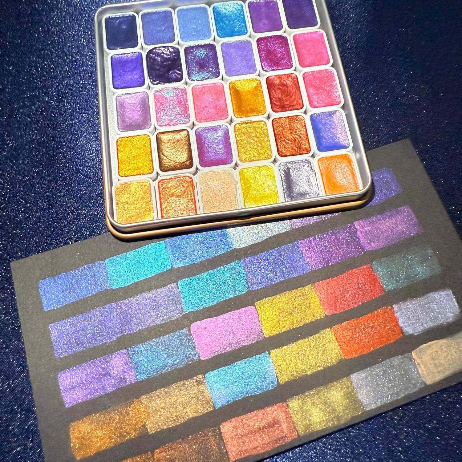 Set de Pinturas Acuareladas Metálicas FURGANG ART 30 Colores