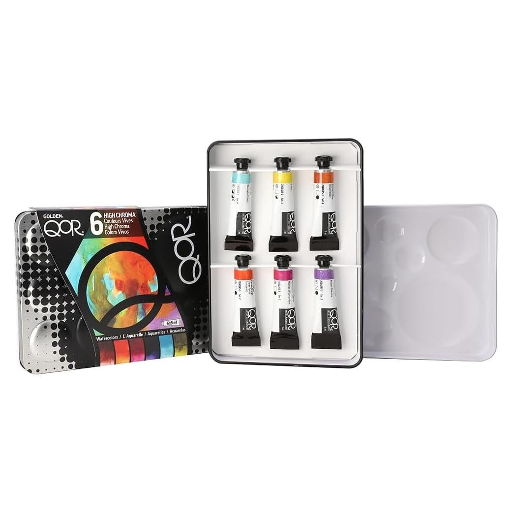Set de Acuarelas QoR Alta Croma Golden 6 x 5 ml Colores Vibrantes