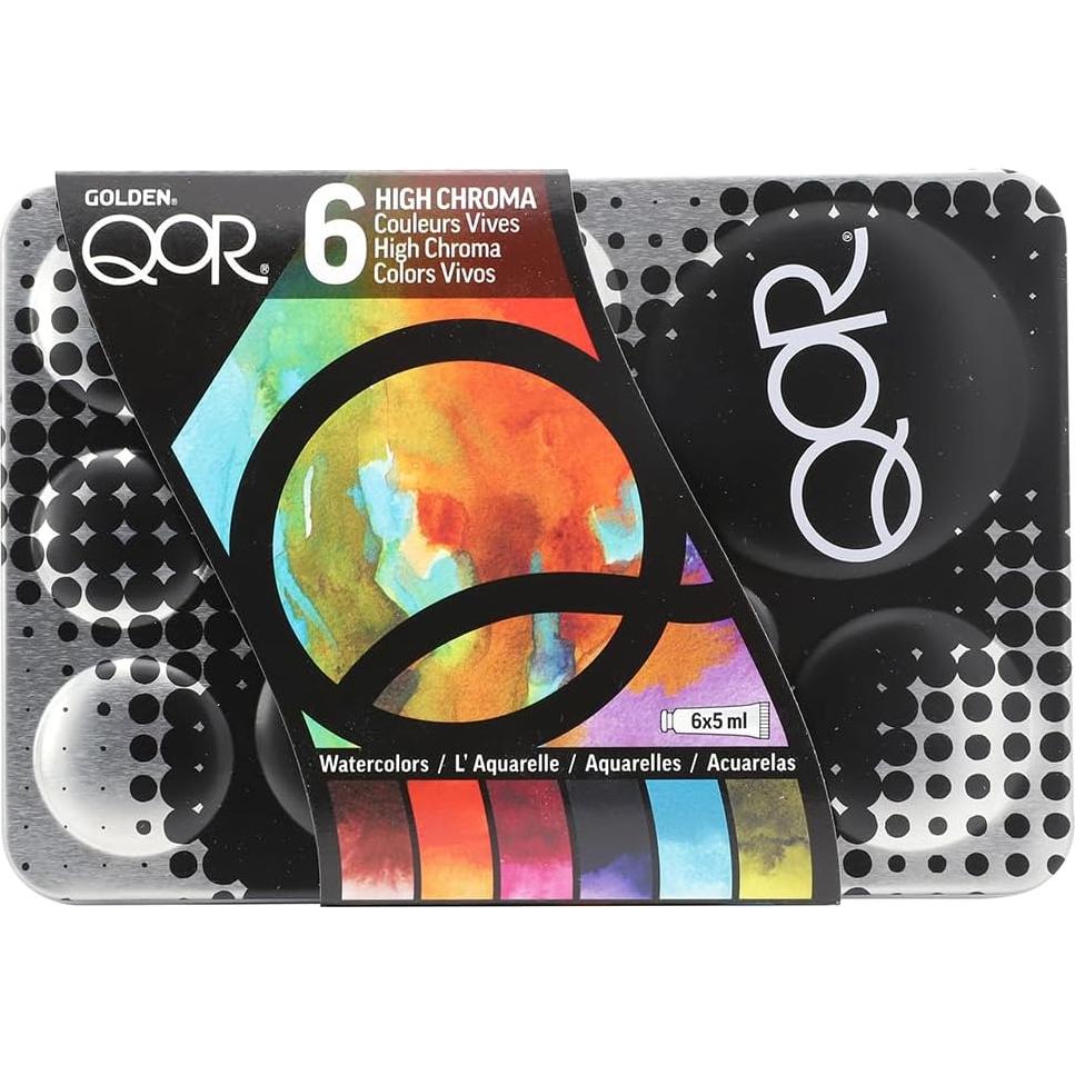 Set de Acuarelas QoR Alta Croma Golden 6 x 5 ml Colores Vibrantes