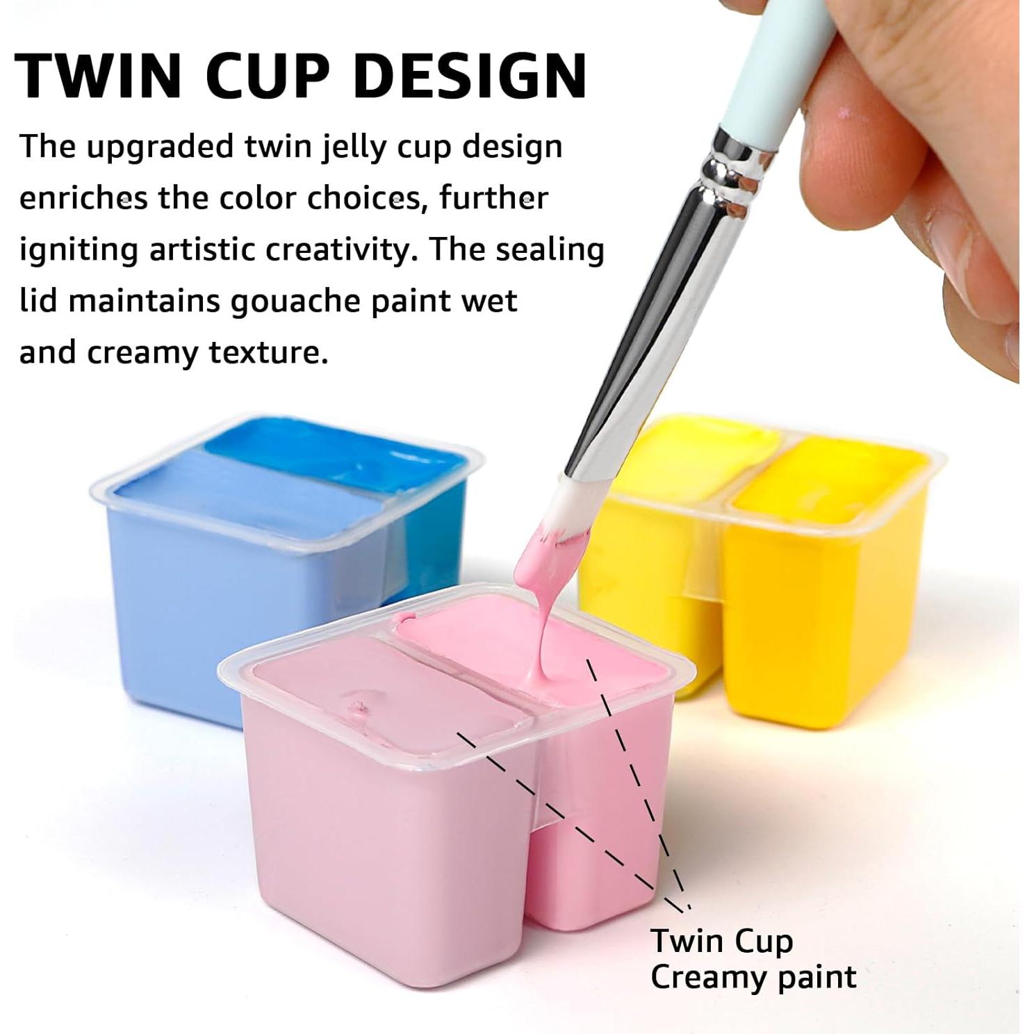 Juego de Pintura Gouache ABEIER, 48 Colores 12ml, No Tóxico