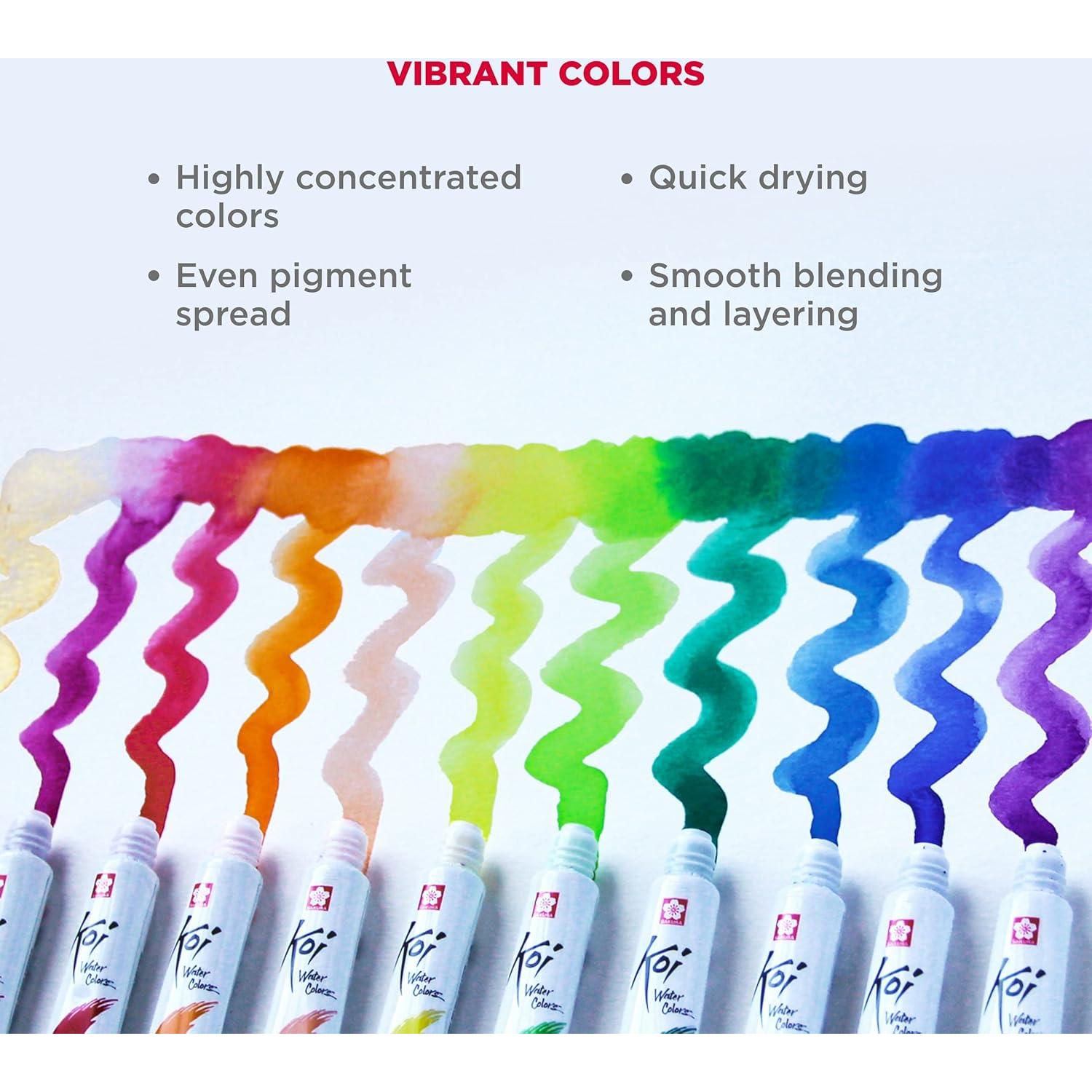 Acuarelas SAKURA Koi 12 Colores 5 ml - Pintura Líquida Premium