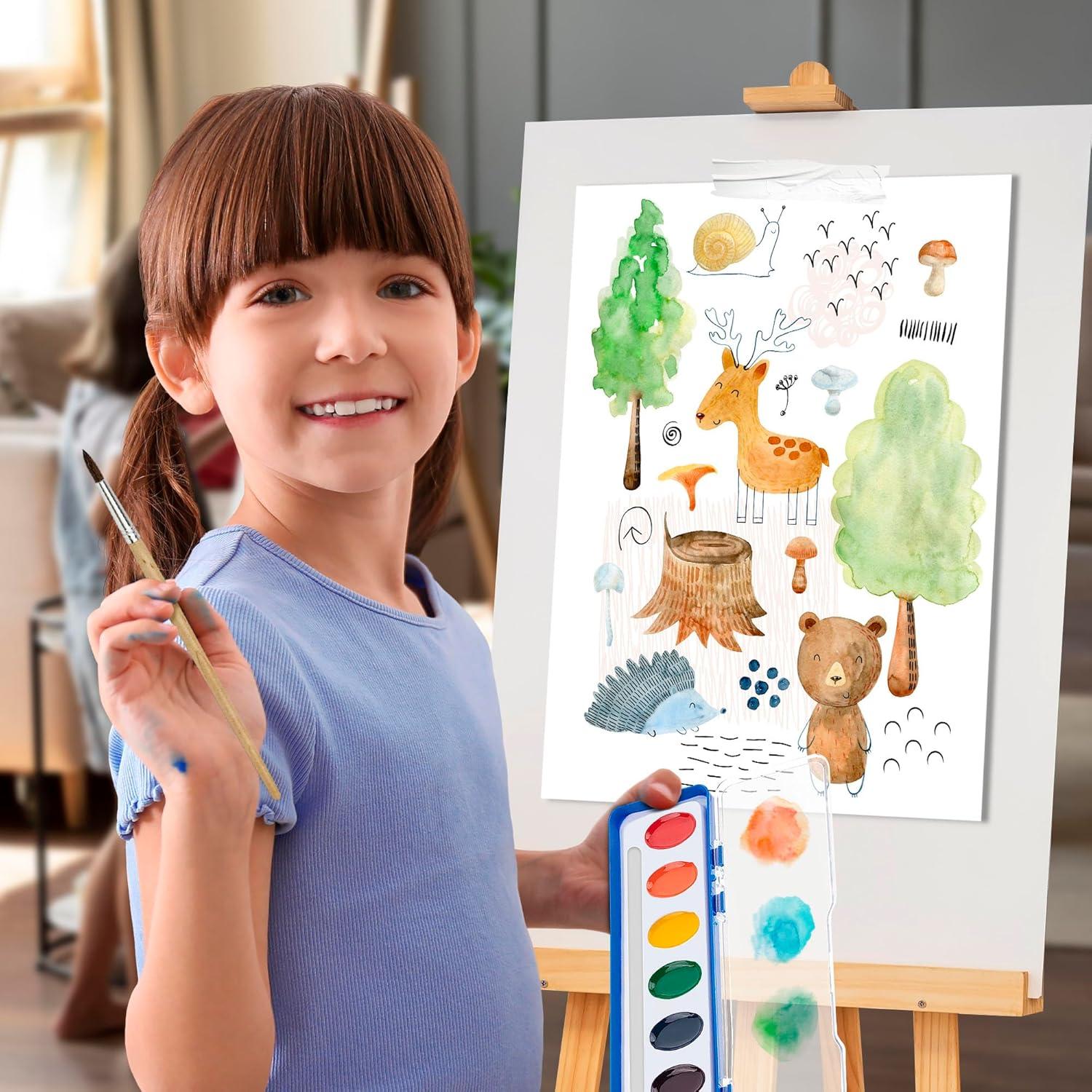 Juego de Acuarelas Lavables Kiggos 30 Colores para Niños