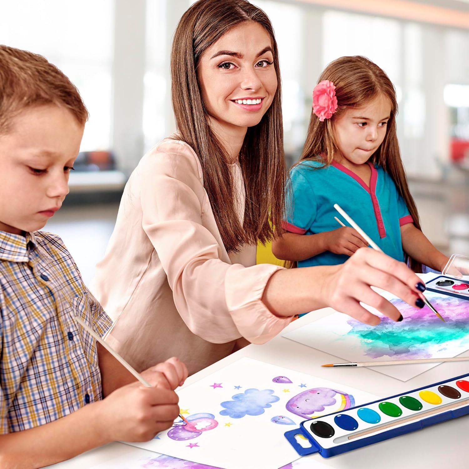 Juego de Acuarelas Lavables Kiggos 30 Colores para Niños