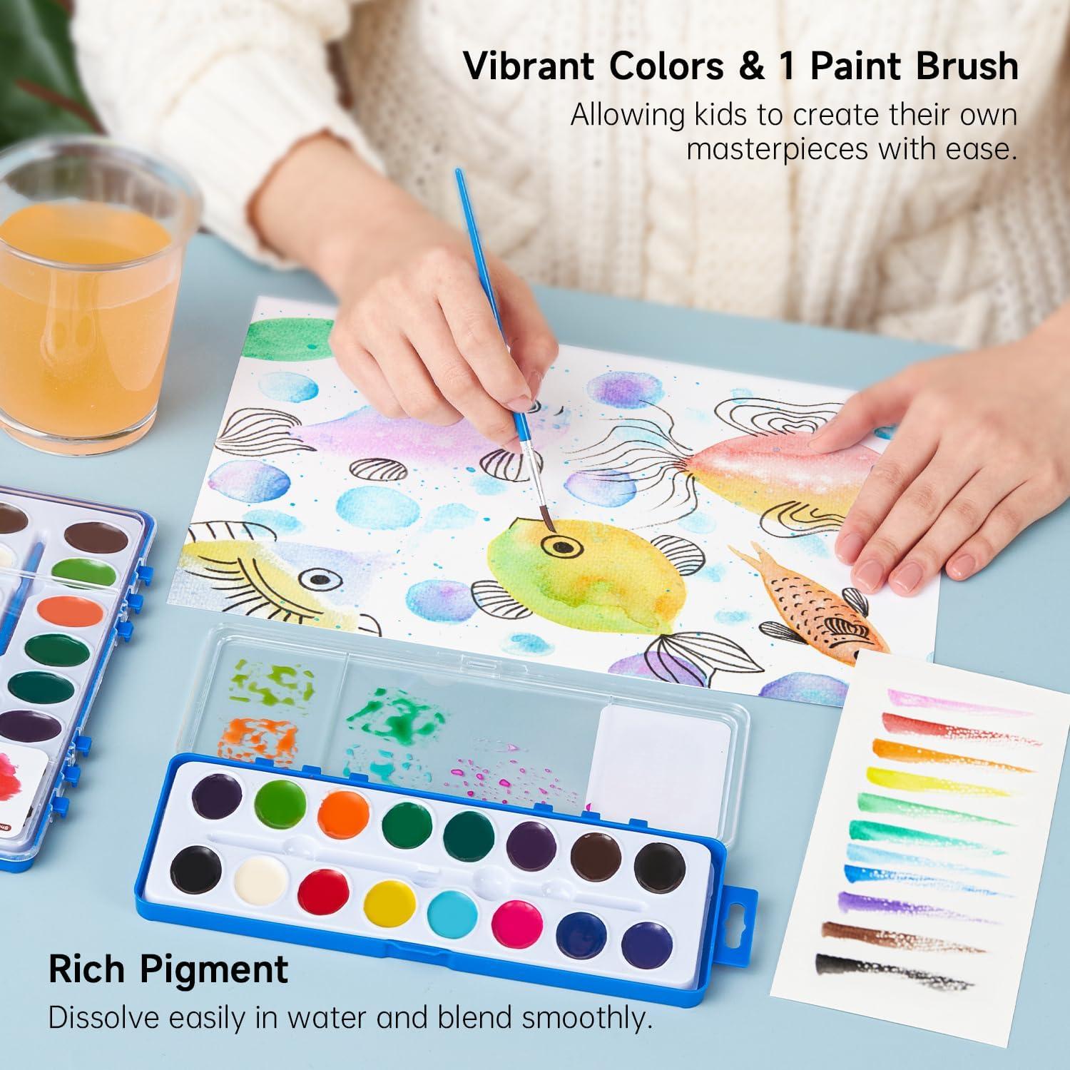 Conjunto de Pintura Acuarela Shuttle Art 16 Colores 15 Piezas