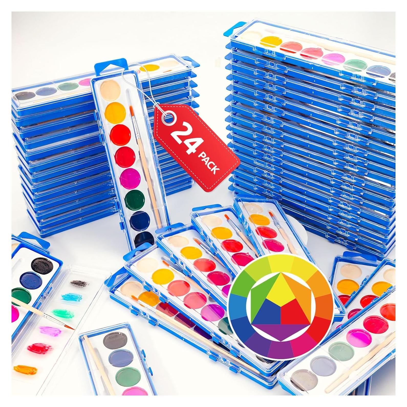 Juego de Pintura Acuarela MuseLuxe 24 Cuentas Lavables