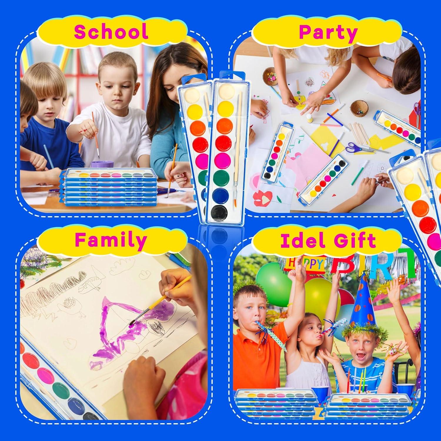 Juego de Pintura Acuarela MuseLuxe 24 Cuentas Lavables