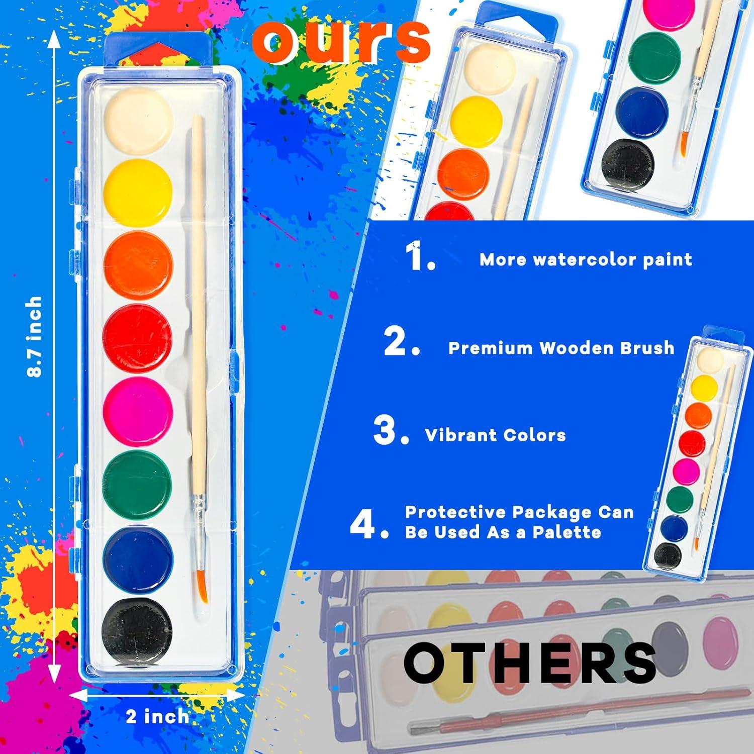 Juego de Pintura Acuarela MuseLuxe 24 Cuentas Lavables