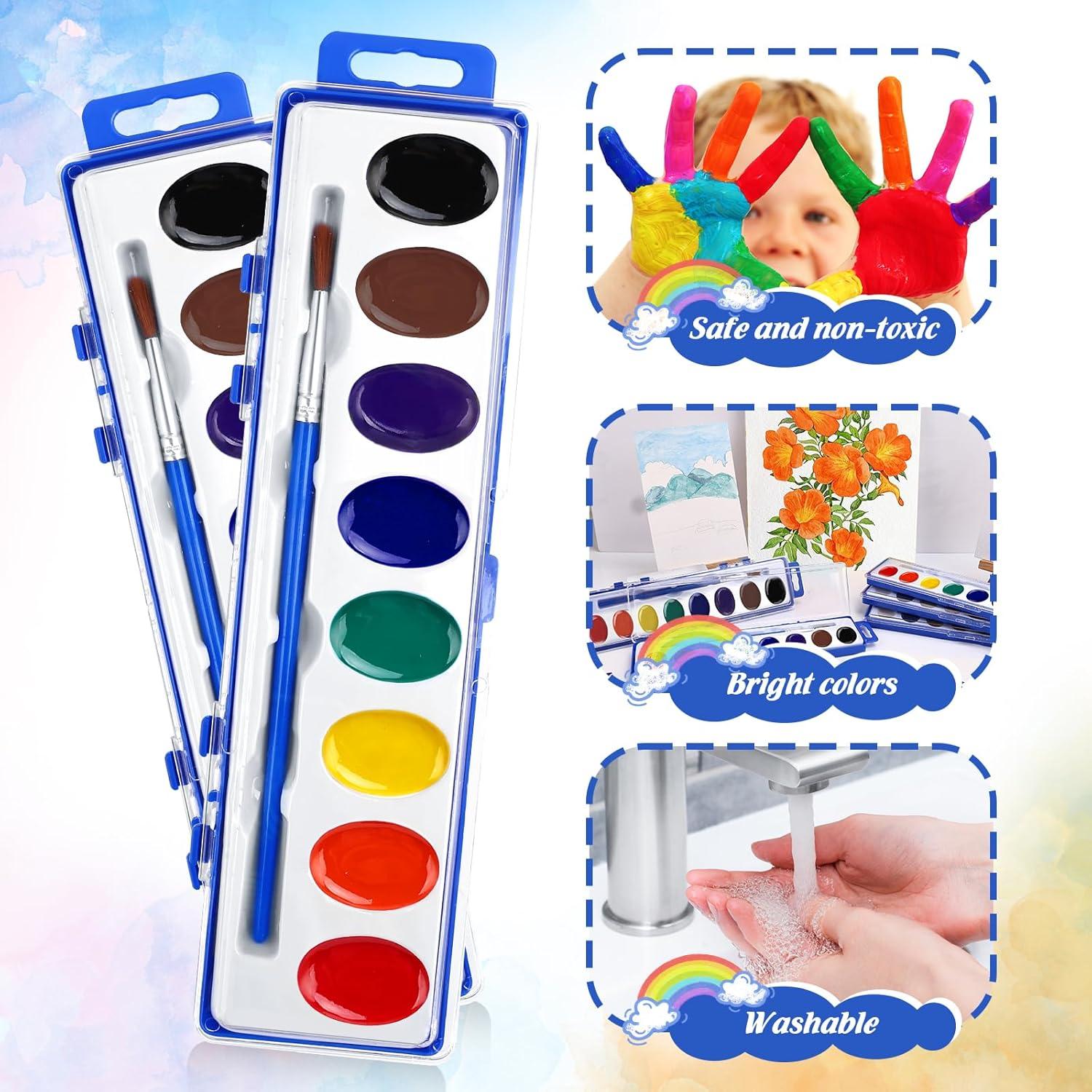 Juego de Pinturas Acuareladas FUMILE 20 Colores Brillantes
