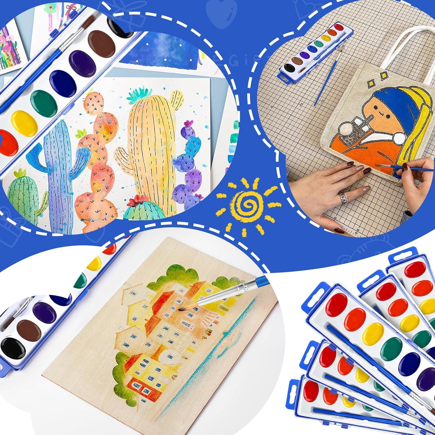 Juego de Pinturas Acuareladas FUMILE 20 Colores Brillantes