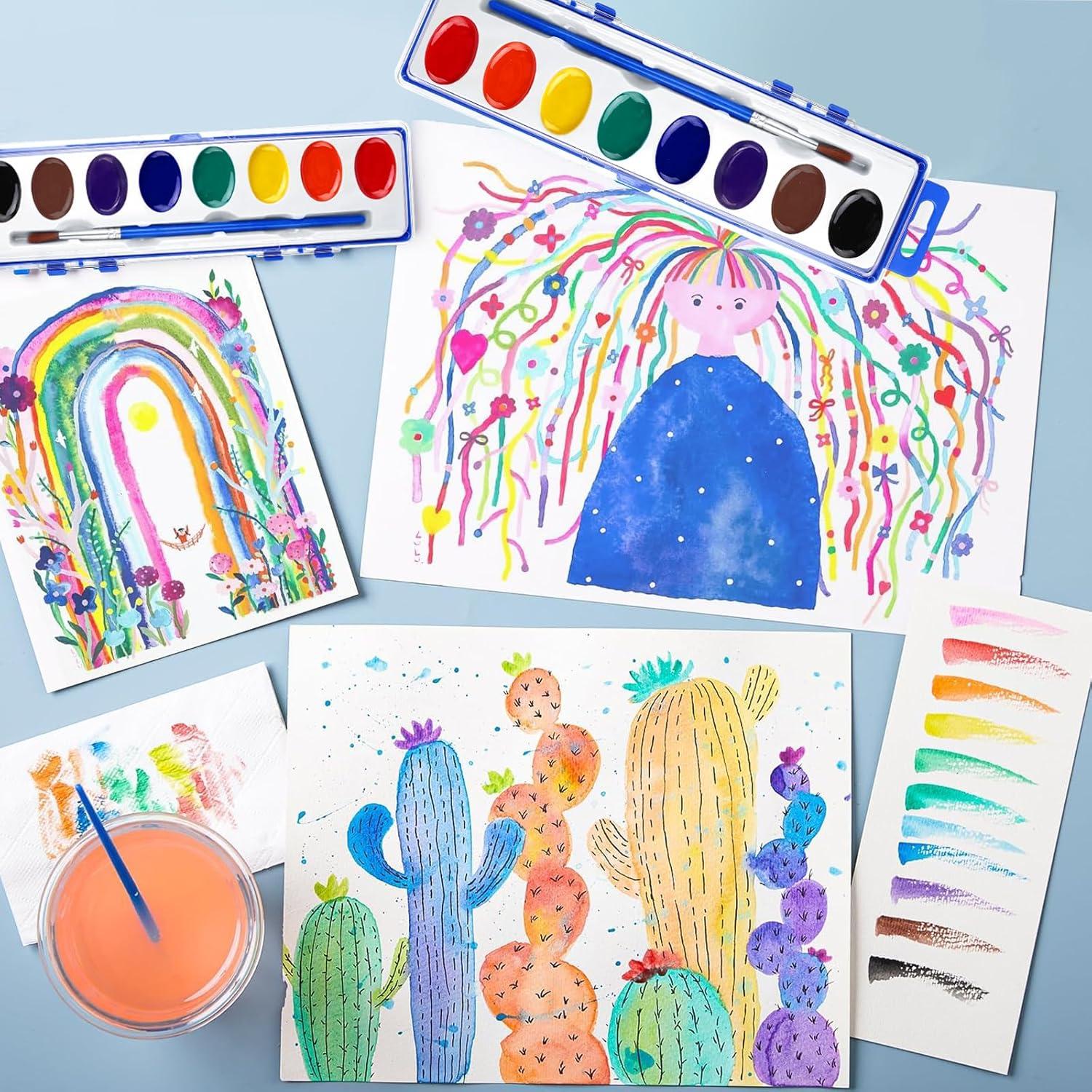 Juego de Pinturas Acuareladas FUMILE 20 Colores Brillantes