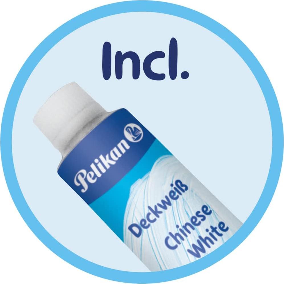 Juego de Pintura Acuarela Opaca Pelikan 24 Colores + Blanco