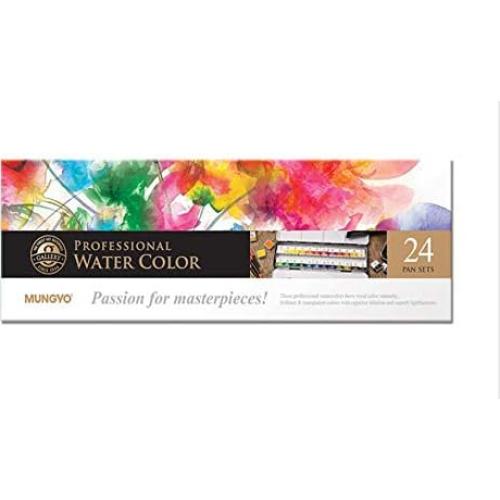 Juego de acuarelas Mungyo Professional 24 colores en estuche