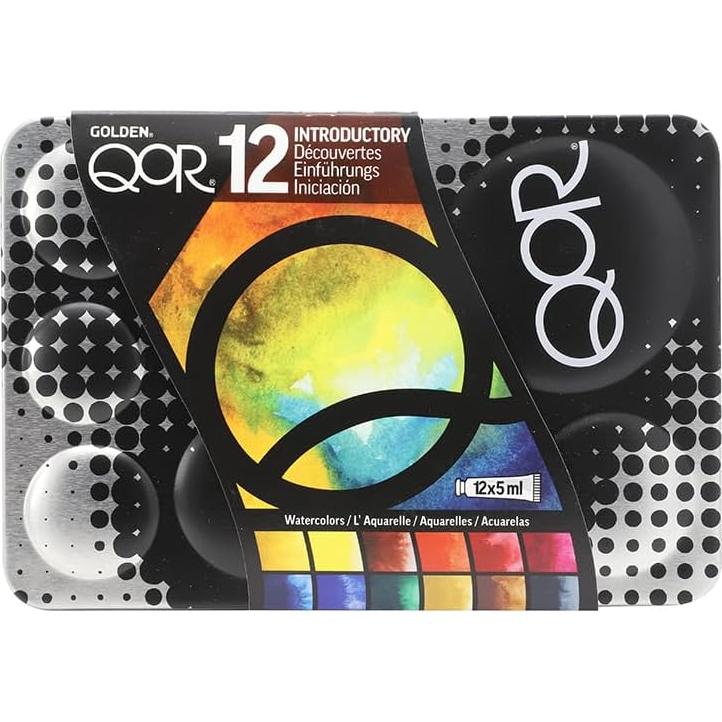 Set de Pintura Acuarela Profesional Golden QoR 12 Colores 60 ml