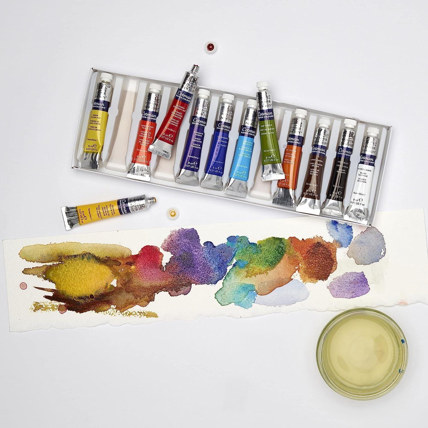 Set de Acuarelas Cotman Winsor & Newton 12 Colores 8ml