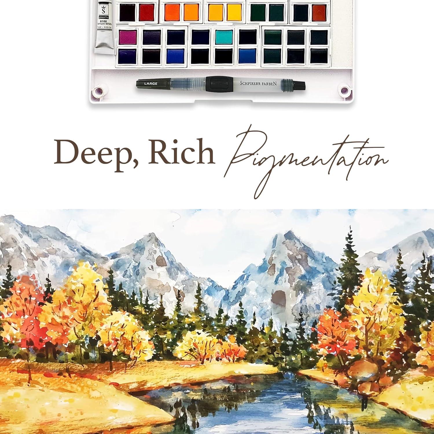 Set de Pintura Acuarela Profesional SCHPIRERR FARBEN 48 Colores