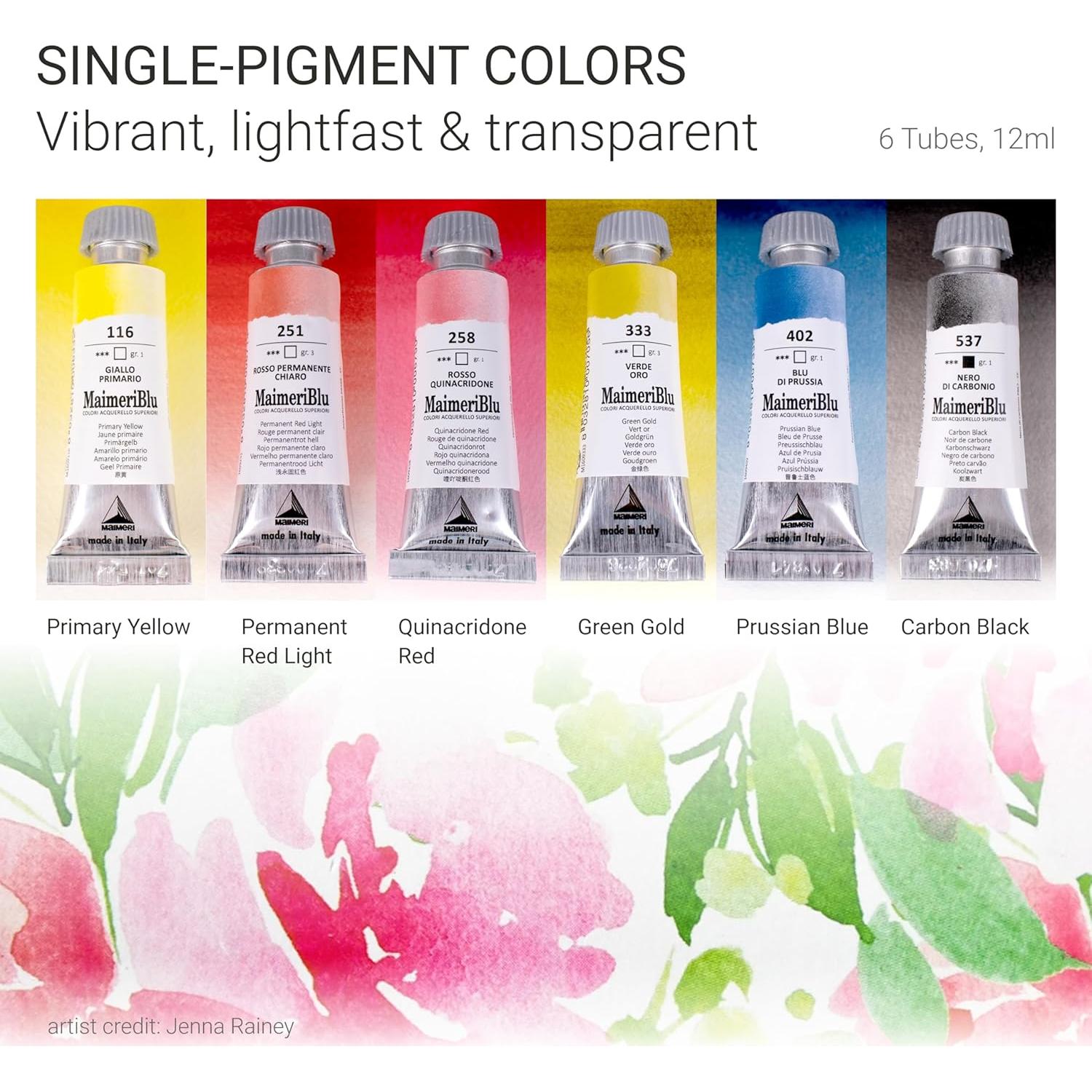 Set de Acuarelas MaimeriBlu Jenna Rainey 6 Tubos 12ml