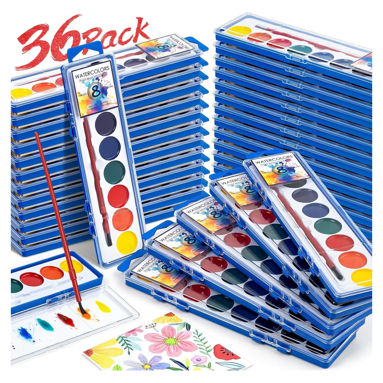 Set de Pintura Acuarela Duchong 36 Cajas 8 Colores Lavables