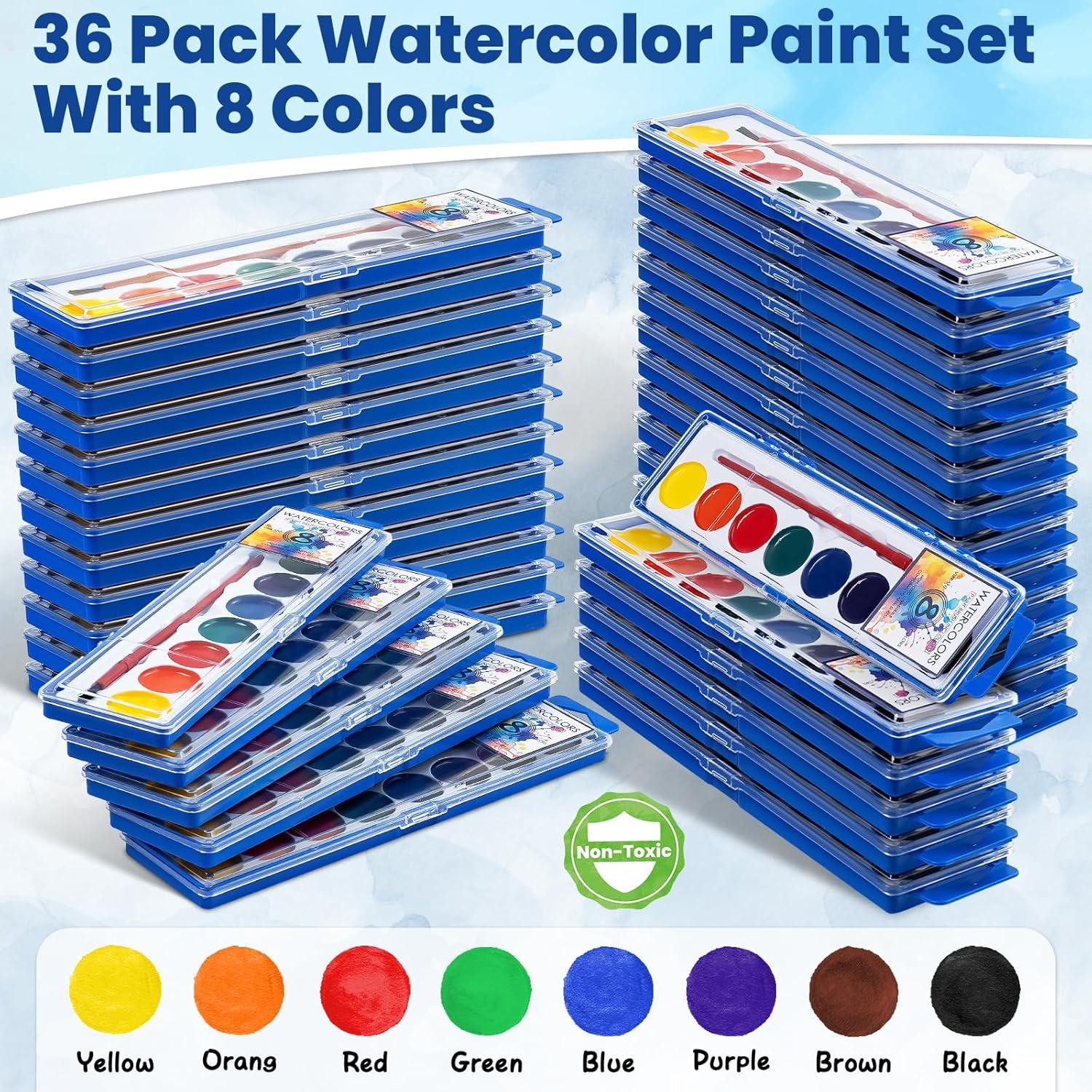 Set de Pintura Acuarela Duchong 36 Cajas 8 Colores Lavables