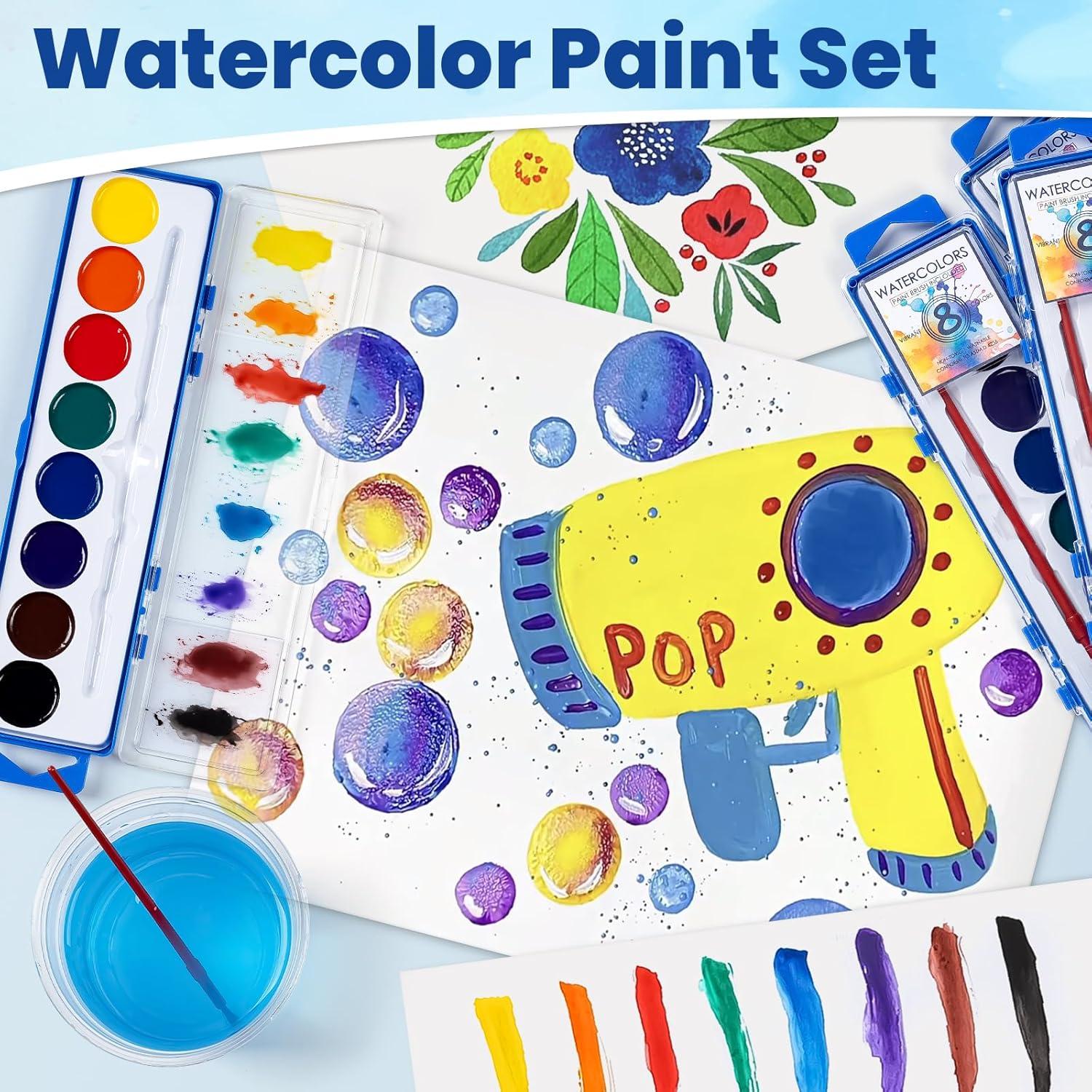 Set de Pintura Acuarela Duchong 36 Cajas 8 Colores Lavables