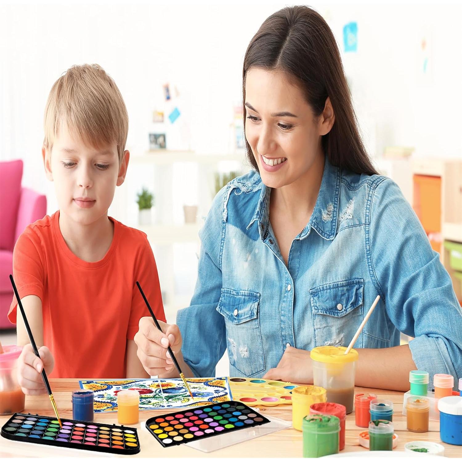 Set de Pintura Acuarela GETHPEN 48 Colores Lavables con Pincel