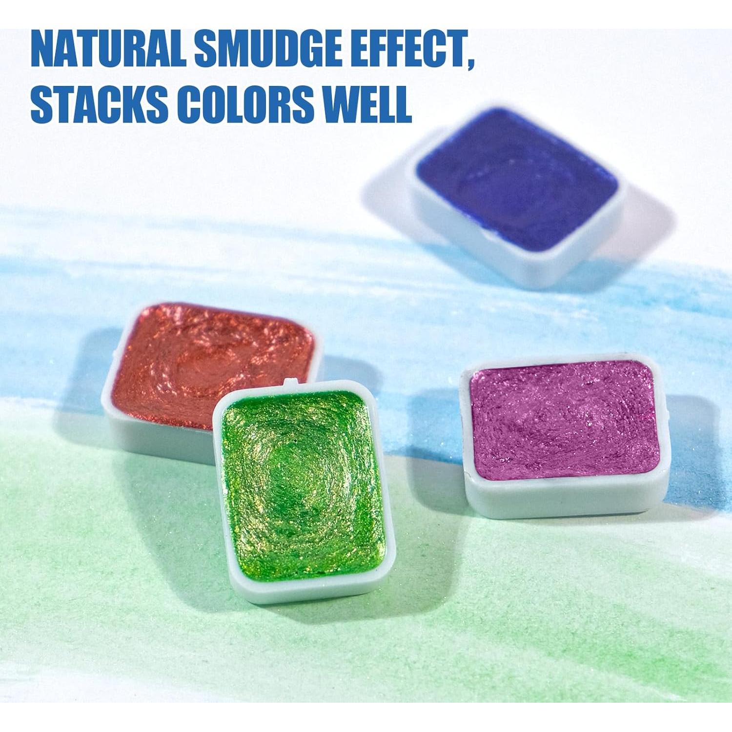 Set de Pintura Acuarela Perlante CraftyManor 20 Colores 20ml