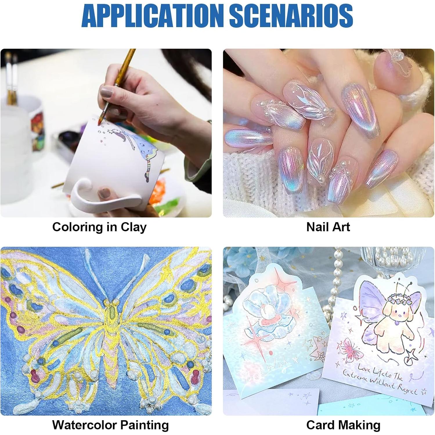 Set de Pintura Acuarela Perlante CraftyManor 20 Colores 20ml