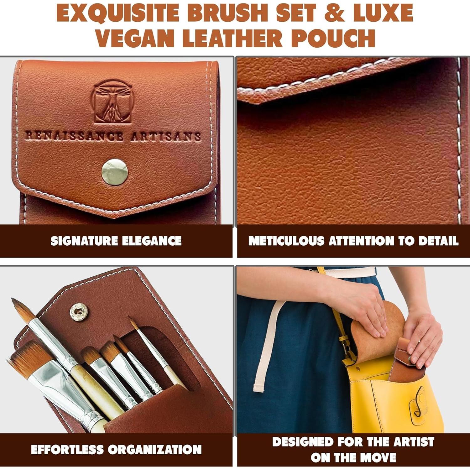 Conjunto de 6 Pinceles de Acuarela Artistas Renaissance - Serie Rembrandt I