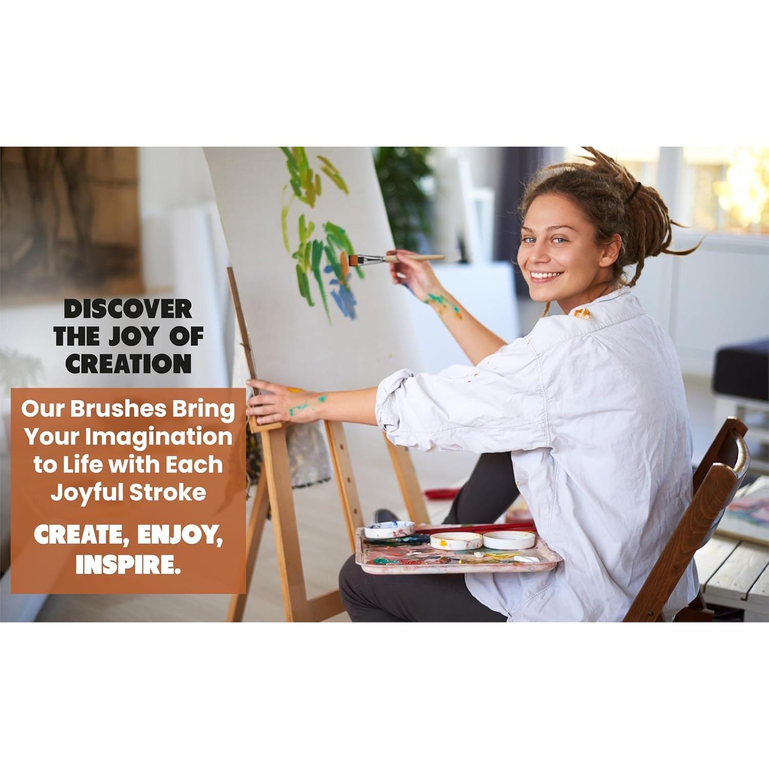 Conjunto de 6 Pinceles de Acuarela Artistas Renaissance - Serie Rembrandt I