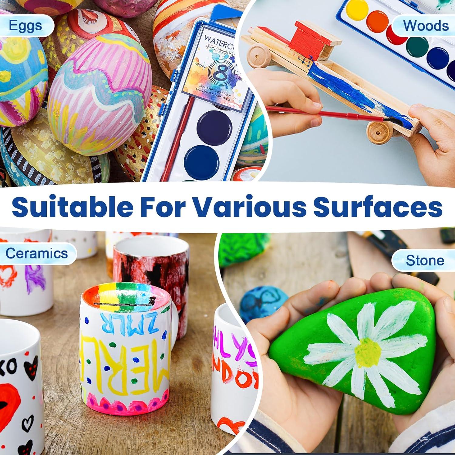 Set de Pintura Acuarela Jyusmile 36 Cajas 8 Colores Lavable