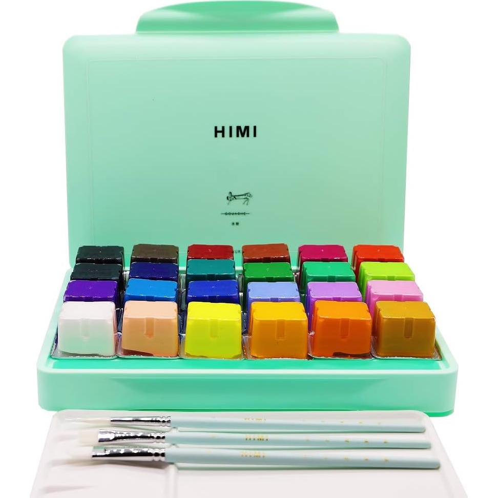 Juego de Pintura Gouache ABEIER 24 Colores 30ml No Tóxico