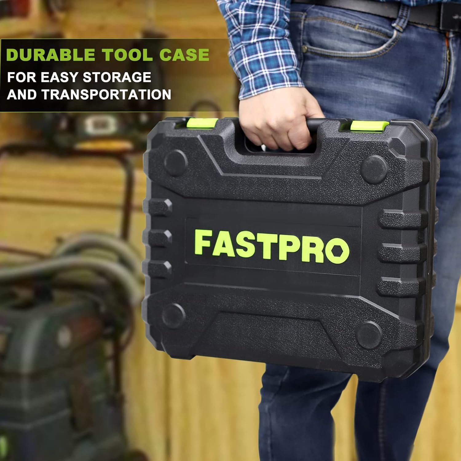 Juego de Herramientas 177 Piezas FASTPRO con Taladro 20V