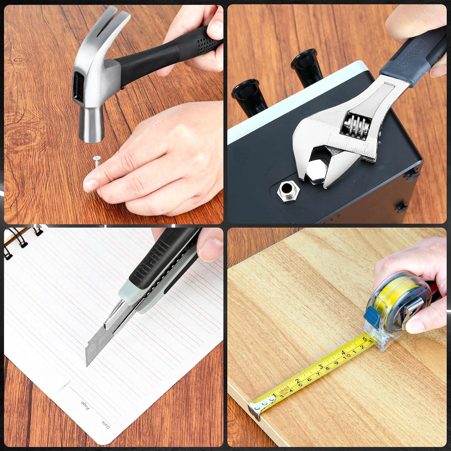 Juego de Herramientas JEXUGK 120 Pcs con Taladro Inalámbrico 18V