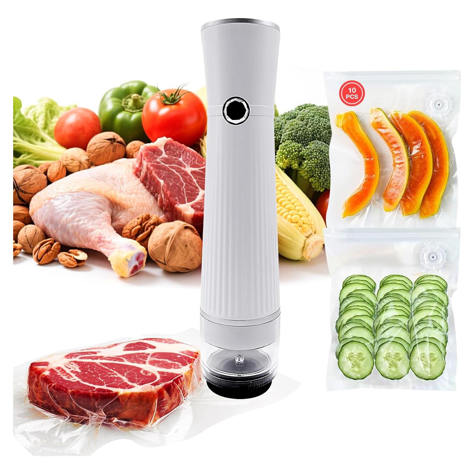 Sellador al Vacío Portátil PEAKCLOUDS VS202501 + 10 Bolsas