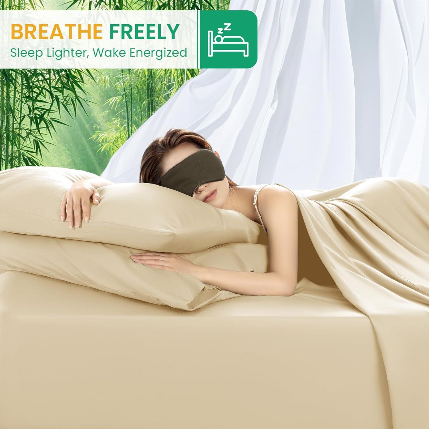 Sábanas Completo SONORO KATE 100% Viscosa Bambú Beige