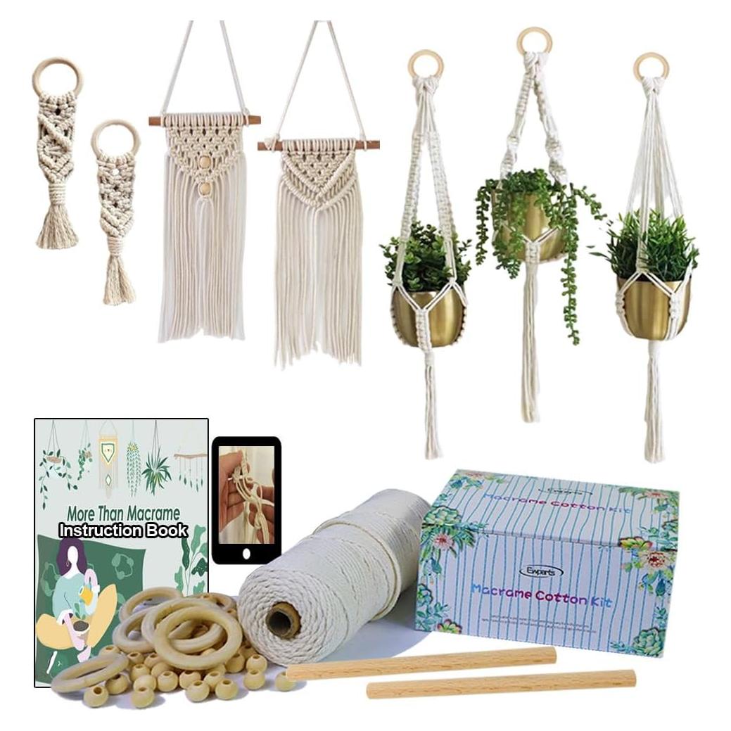 Kit de Macramé Ewparts para Principiantes - 327 pies de Cordón