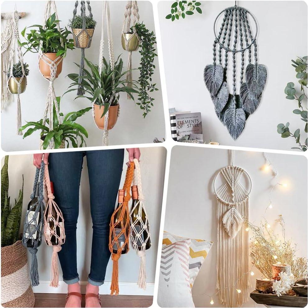 Kit de Macramé UHAPEER para Principiantes con 200m de Cordón