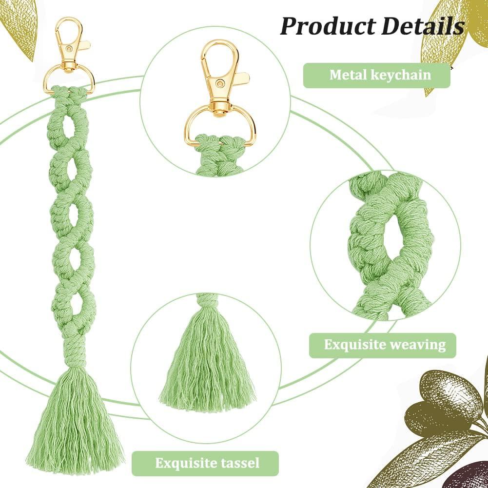 Kit de Llaveros de Macramé INFUNLY - 8 Piezas Coloridas