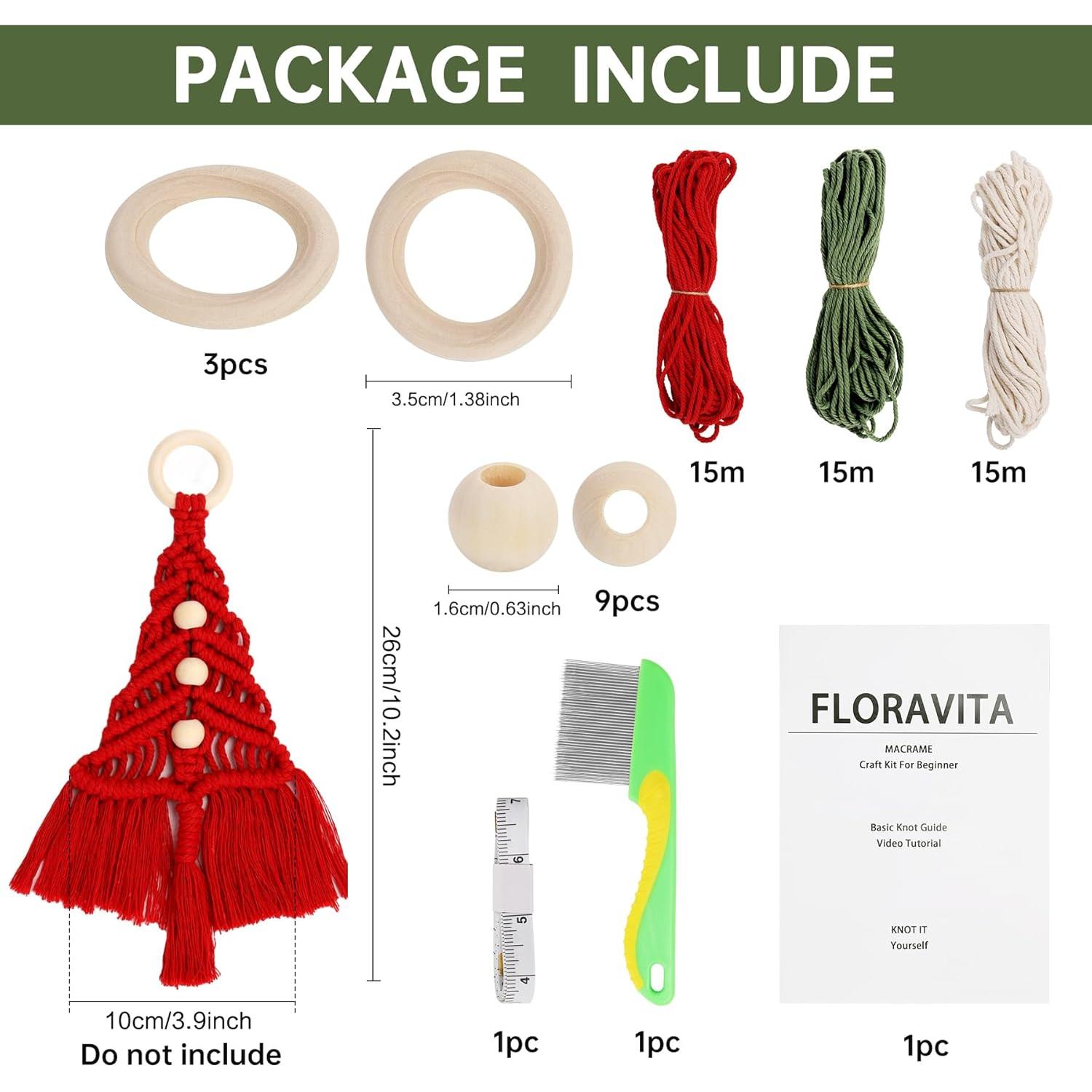 Kit de Macramé para Principiantes FLORAVITA con Tutoriales