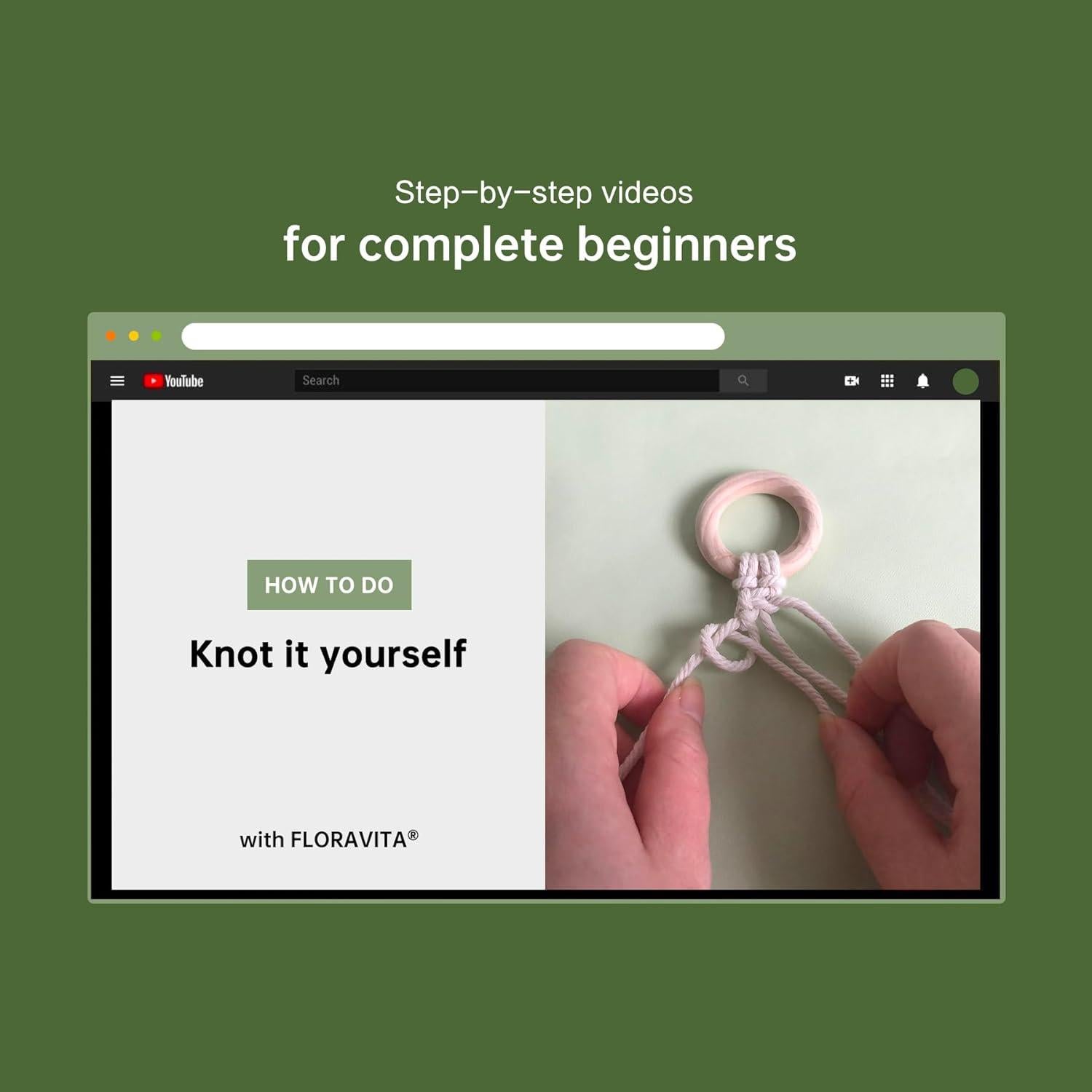 Kit de Macramé para Principiantes FLORAVITA con Tutoriales