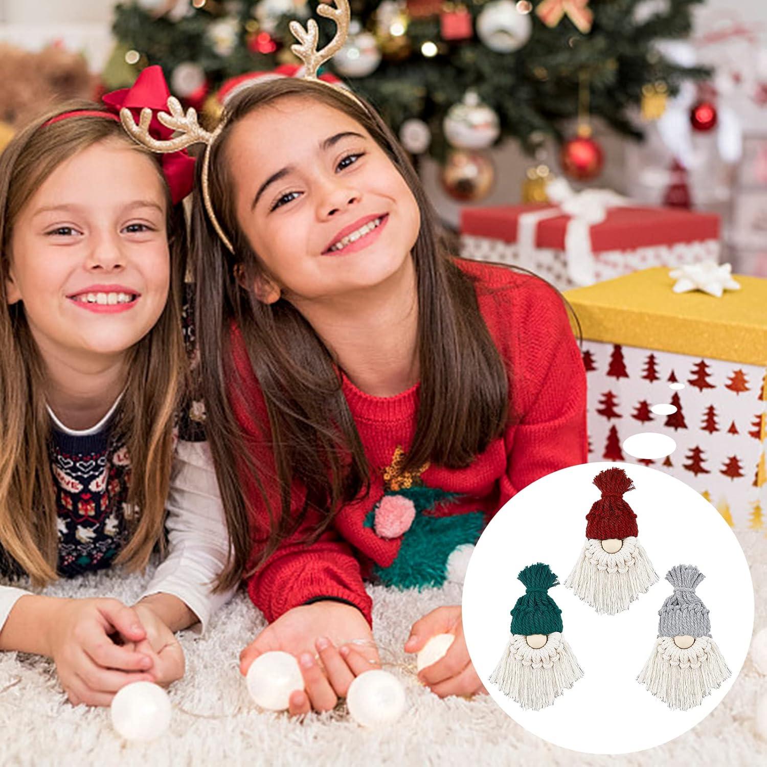 Kit de Gnomos de Navidad DIY FREEBLOSS - 6 Piezas Macramé