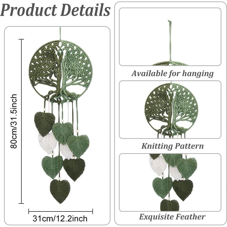 Kit de Macramé ACRNIGHEET Árbol de la Vida para Principiantes
